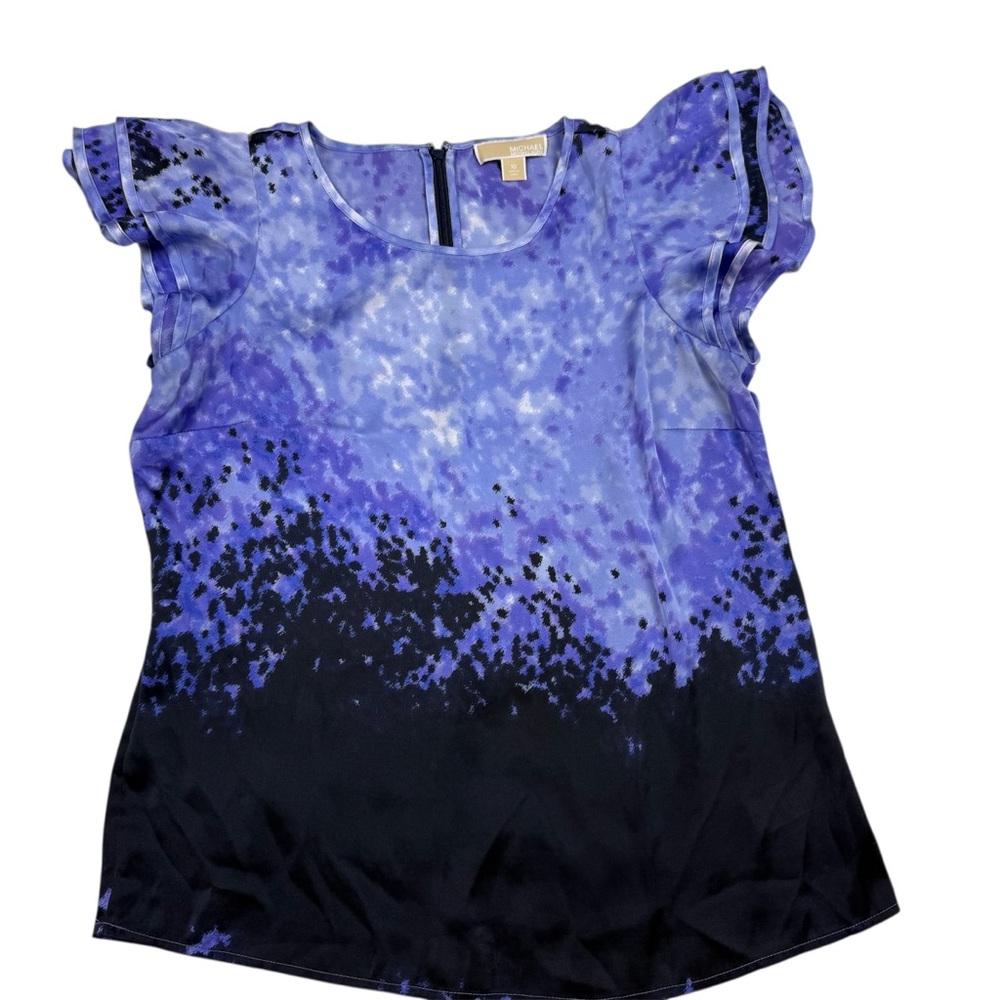 Michael Kors Purple and Black Blouse